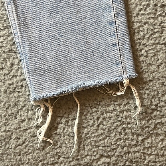 MNG Mango Havana Jeans Women's Size 1 Raw Hem Button closure Cropped - Picture 6 of 12